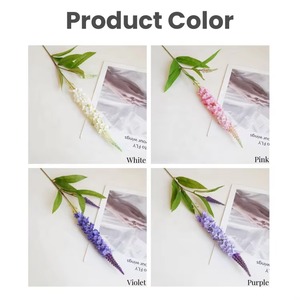Flores de Lavanda Artificiales al por Mayor, Color Morado y Blanco, con Tallo Largo, para Navidad, Graduación, Pascua, Bodas y Decoración del Hogar - Product Image 3