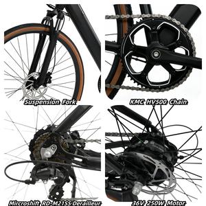 Vélo cargo <span class=keywords><strong>électrique</strong></span> YANGOR Y700, 36V, roues 700c, 7 vitesses, cadre en alliage, capacité de charge lourde, batterie au lithium, vélo urbain pour la neige - Product Image 4