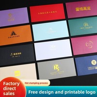Tarjetas de Visita de Papel de 250 g/m² de Grosor, Logotipo Personalizado, Fundas para Tarjetas con Recubrimiento UV, Varios Tamaños, Personalizables, Estampado en Caliente
