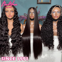 Cabello Virgen Indio Rojizo NewWave 15A, 13x4 HD, Encaje Frontal Completo, Cutícula Alineada, Sin Pegamento, para Peluca
