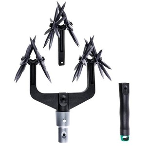 Cultivateur rotatif avec dents détachables, manche court, outil de scarification du sol 2 en 1 amovible, scarificateur ventilé, motoculteur - Product Image 4