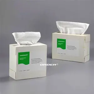 White Spunlaced Fibers Of Cellulose PP Pop-up Box Lint Free Removing Oil Industrial Cleaning Workshop Cloths Clean Rags