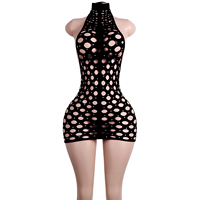 Combinaison de danse exotique, maille de cristal, dentelle, dos nu, robe de strip-teaseuse, costume de scène, costume de club, une pièce, tenue sexy pour adultes