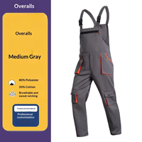 Ensemble de vêtements de travail avec outils de poche, réparation automobile, protection du travail, pantalon à boucle arrière, multicolores