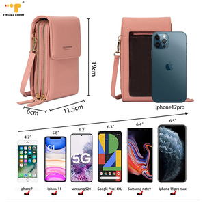 Bolso <span class=keywords><strong>bandolera</strong></span> de cuero PU para hombro, bolso de moda para teléfono móvil con compatibilidad con pantalla táctil para mujeres jóvenes para siempre - Product Image 5