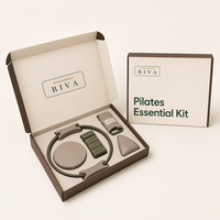 Kit de Fitness Portátil Premium Riva para el Hogar, Esterilla de Yoga, Mancuernas de Espuma, Set de Pilates, Anillo de Potencia, Barra de Pesas, Set de Accesorios Personalizables
