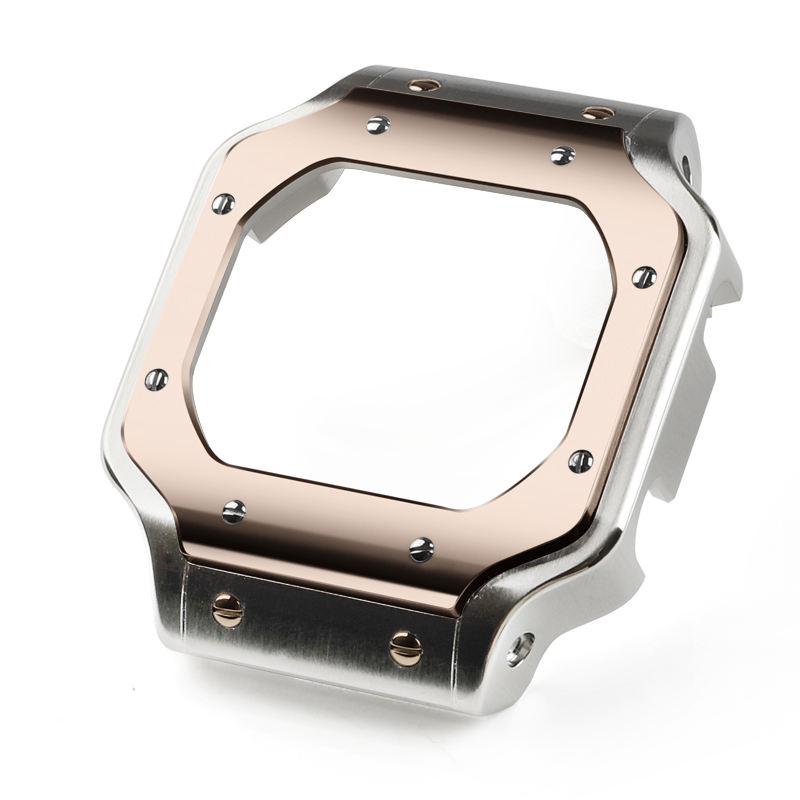 เคสสีเงินสีโรสโกลด์