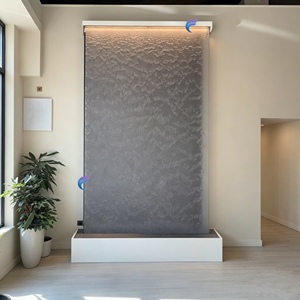 Modern Indoor Water <b>Curtain</b> Wall Stainless Steel Mesh Panel, Villa Entrance Hallway Water Feature Partition Screen - Product Image 5