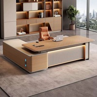 Bureau de direction en forme de I, moderne, haut de gamme, luxueux, mobilier de bureau durable et luxueux pour les PDG et les dirigeants