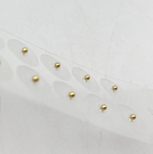 Semi auricolari in oro 24k a lunga durata con adesivo delicato sulla pelle, logo personalizzato, 20 pezzi, impermeabili, per agopuntura auricolare in oro 24k - Product Image 5