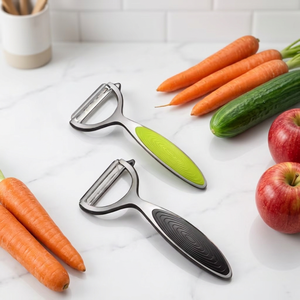 Éplucheur à légumes en acier inoxydable, éplucheur à pommes de terre et fruits avec poignée antidérapante, gadget de cuisine domestique - Product Image 5
