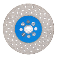 Disque à tronçonner diamanté double face brasé sous vide de qualité industrielle 125 mm avec bride M14 pour granit, pierre et céramique