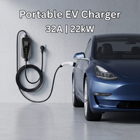 Cargador Portátil para Vehículos Eléctricos GDON GBT 22kW Trifásico 32 Amperios Nivel 2 AC, Estación de Carga para Vehículos Eléctricos IP65, Conexión Directa