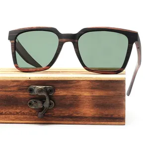 Barcur — lunettes de soleil en bois polarisées, unisexe, de styliste, de marque personnalisée