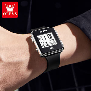 OLEVS 1105 all'ingrosso della fabbrica Multi-funzionale cronografo quadrato orologio di moda giovanile sport uomo studente orologio digitale - Product Image 5