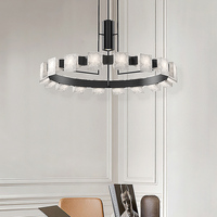 Lustre en albâtre de luxe, éclairage simple et moderne, ambiance salon, salle à manger, lampe ronde, nouveau luminaire LED.