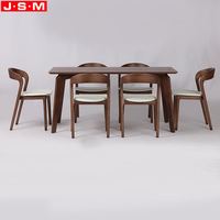 Ensemble de table à manger moderne et luxueuse de style nordique, avec 6 chaises, en bois, pour cuisine et salon