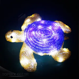 Nouveau produit lumineux et frais, 2019, décoration de jardin, lumières de tortue d'extérieur, noël, LED, animaux en acrylique