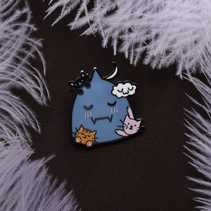 Spilla in metallo smaltato a forma di gatto blu HZ Creative Cartoon Fullmetal <span class=keywords><strong>Alchemist</strong></span> con tecnica placcata per accessori natalizi - Product Image 2
