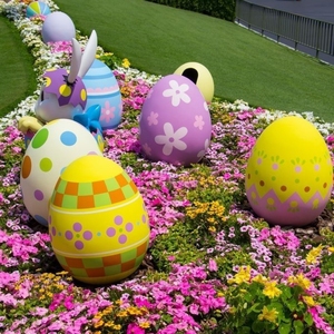 定制大型户外玻璃纤维装饰品 大尺寸艺术复活节彩蛋出售 - Product Image 1