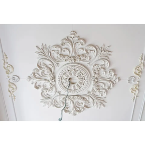 <span class=keywords><strong>Rosace</strong></span> de <span class=keywords><strong>plafond</strong></span> décorative moderne en polyuréthane (PU) pour villa et hôtel - Product Image 6