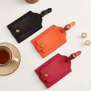 Portable Faux Leather Luggage <b>Tag</b> Travel Reusable Luggage Labels Durable Suitcase Label Perfect Gift for Travelers - Product Image 1
