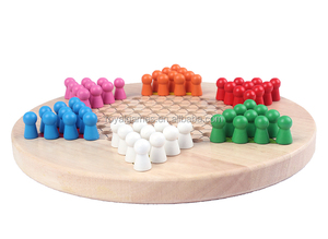 Di Legno Cinese Hexagon <span class=keywords><strong>Dama</strong></span>/Legno <span class=keywords><strong>Dama</strong></span> <span class=keywords><strong>Giochi</strong></span> 2 in 1 per I Bambini - Product Image 3
