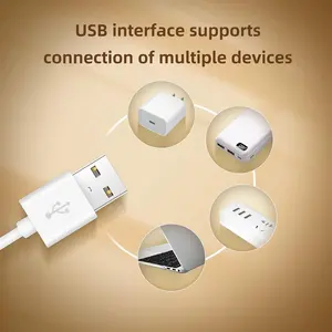 Lámpara de Lectura <span class=keywords><strong>LED</strong></span> <span class=keywords><strong>con</strong></span> Tubo de Luz, Regulable, 3 Colores, Tira Magnética para Armario, Pared, USB, Nocturna, 20cm-50cm, para Dormitorio de Estudiantes, Escritorio, <span class=keywords><strong>Enchufe</strong></span> - Product Image 5