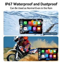 Écran intelligent pour moto de 5 pouces, sans fil, CarPlay, Android Auto, GPS portable, moniteur de navigation, BT, WiFi pour moto, scooter