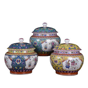 Commercio all'ingrosso di smalto colorato antico vasetti di <span class=keywords><strong>ceramica</strong></span> da fabbriche di <span class=keywords><strong>ceramica</strong></span> medio oriente decorazione per la casa ornamenti in porcellana - Product Image 1