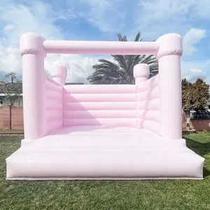 Màu Hồng Lãng Mạn tiệc cưới sử dụng Inflatable nhảy lâu đài bouncy