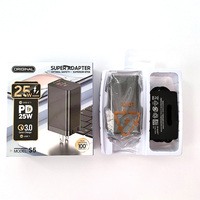 Pengisi Daya Cepat Colokan US EU UK 25W PD USB C Tipe-C QC3.0 Pengisian Cepat Adaptor Perjalanan Pengisi Daya Dinding Ganda
