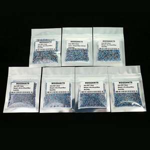 Pierres de moissanite bleu royal en vrac, traitées thermiquement, taille brillant, 0,8-3 mm, pour la fabrication de bijoux, montres, boucles d'oreilles, pendentifs - Product Image 3