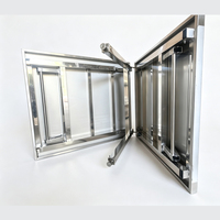 Table pliante en acier inoxydable de qualité commerciale pour restaurant, cuisine, service de traiteur