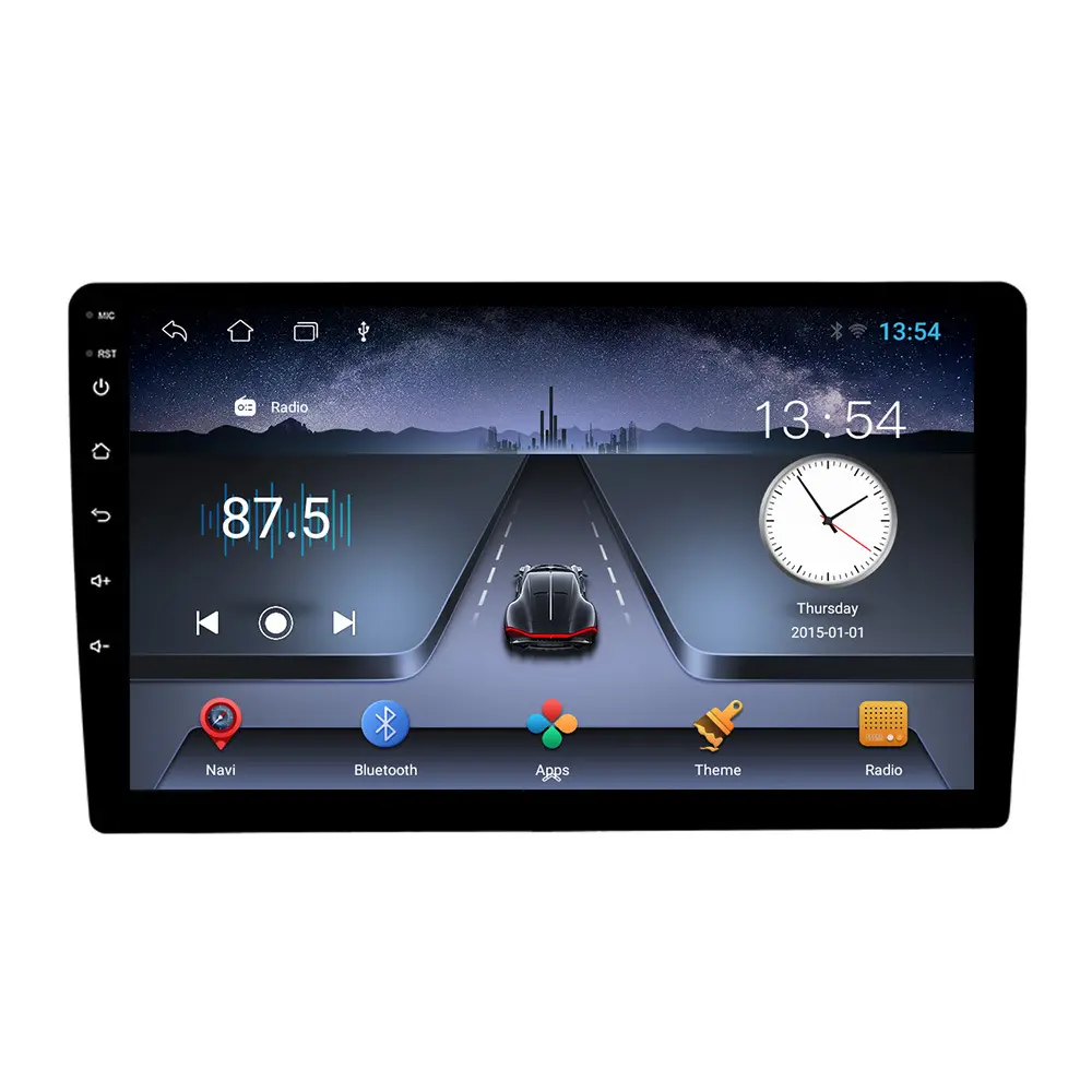 Pemutar Multimedia Mobil 7 "Android 8.1, Pemutar Dvd Mobil 2 Din 1 + 16G Stereo Audio Auto Radio GPS MP5