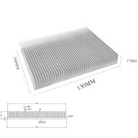 Dissipateur thermique CNC professionnel certifié ROHS pour amplificateur audio, avec colle thermique conductrice à extrusion et refroidissement par denture dense personnalisée