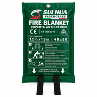 Couverture anti-feu compacte en fibre de verre avec sac de rangement suspendu EN 1869:2019 pour une utilisation d'urgence en cuisine domestique européenne