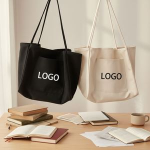 Nouveau sac fourre-tout en toile tendance avec logo personnalisé, sac d'école pour étudiants, sac pour livres et travail, sac de voyage quotidien pour femmes, utilisation en extérieur - Product Image 1