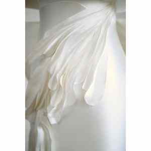 <span class=keywords><strong>Robe</strong></span> <span class=keywords><strong>de</strong></span> <span class=keywords><strong>mariée</strong></span> sirène blanche élégante, longueur ras du sol, design sans bretelles, grand nœud, fleurs, traîne, en mousseline et satin, pour la mère <span class=keywords><strong>de</strong></span> la <span class=keywords><strong>mariée</strong></span> - Product Image 5