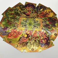 Légende Cthulhu Luxe Feuille d'or PVC Tarot Cartes à jouer Boîte magnétique élégante Whispers of the Old Gods