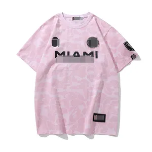 Yeni bir PE kısa kollu X MIAMI spor Camo işlemeli Ape kafa erkek t-shirtü ve kadınlar