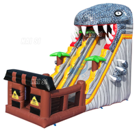 Toboggan gonflable dinosaure jurassique T Rex, trampoline commercial, toboggan sec combiné, château gonflable, toboggans gonflables 3D pour les fêtes