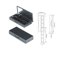 Palette d'ombres à paupières en plastique, conteneur de Palette d'ombres à paupières Unique vide, 4 couleurs avec emballage de pinceau, étui de maquillage