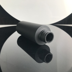 120 ml 4 <span class=keywords><strong>oz</strong></span> Matte Frosted đen nhựa HDPE chai dầu gội đầu chai nhỏ với đĩa Báo Chí cap trong kho - Product Image 4