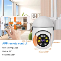 Cámara de Red Interior, Antena Doble, Cámara IP Inalámbrica Inteligente PTZ, Visión Nocturna Wifi 1080P, Cámara de Seguridad para el Hogar, Cámara de Vigilancia
