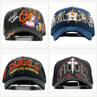 Casquettes de baseball vintage hip-hop de haute qualité en gros, broderie strass, styles variés, en coton, streetwear, protection solaire extérieure