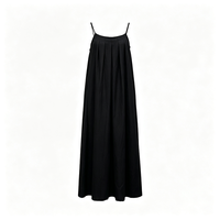 Nouvelle Robe Décontractée Ample et Tendance Sans Bretelles et Sans Manches Couleur Unie Style Rétro pour la Vente en Gros 26219