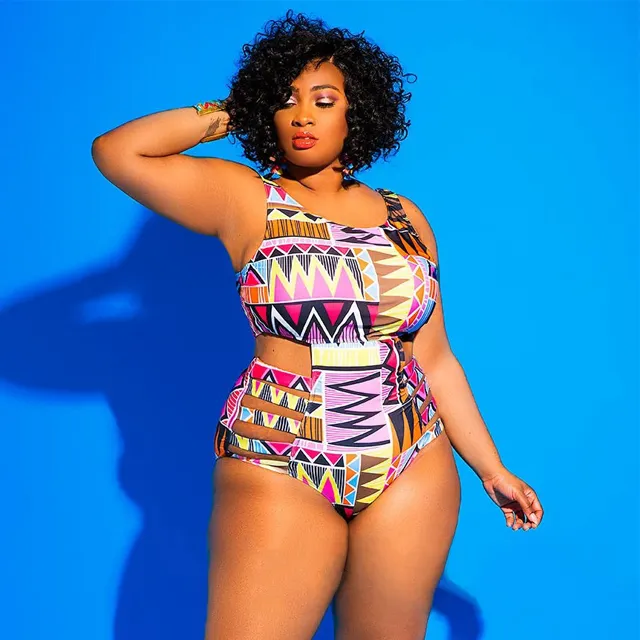 GX9058 Wholesale african print bathing suit 2020 one piece swimsuit plus size swimwear bikini for fat women