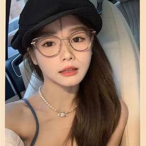 Lunettes de vue œil de chat style européen, monture métallique intégrale, verres photochromiques anti-lumière bleue pour myopes - Product Image 2