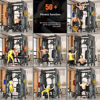 Smith Machine multifonctionnelle en acier pour la maison : ensemble d'équipements de gym pour squats, développés assis, exercices de pectoraux et cage de puissance pour un entraînement complet du corps